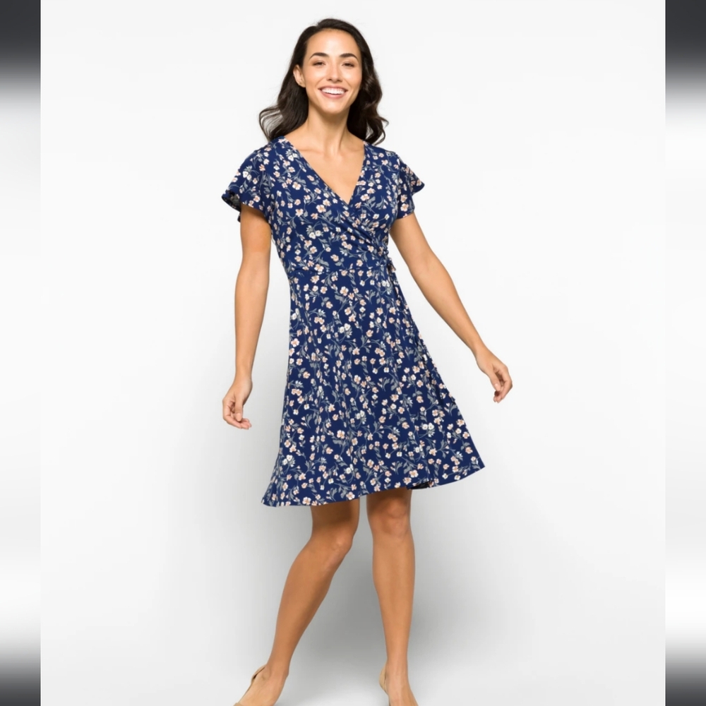 Kaileigh Kaela Faux Wrap Knit Dress NWT Size L